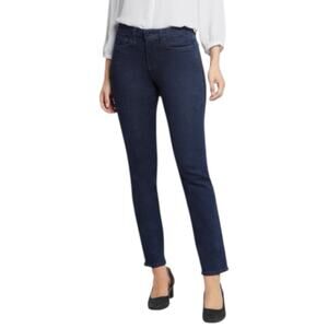 NYDJ Jeans Sheri Slim Slimming Ankle Mid Rise Dark Indigo Wash Women’s Size 12